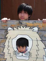 息子とともに